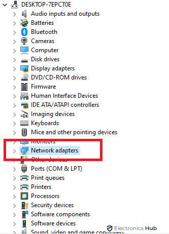 Open network adapaters