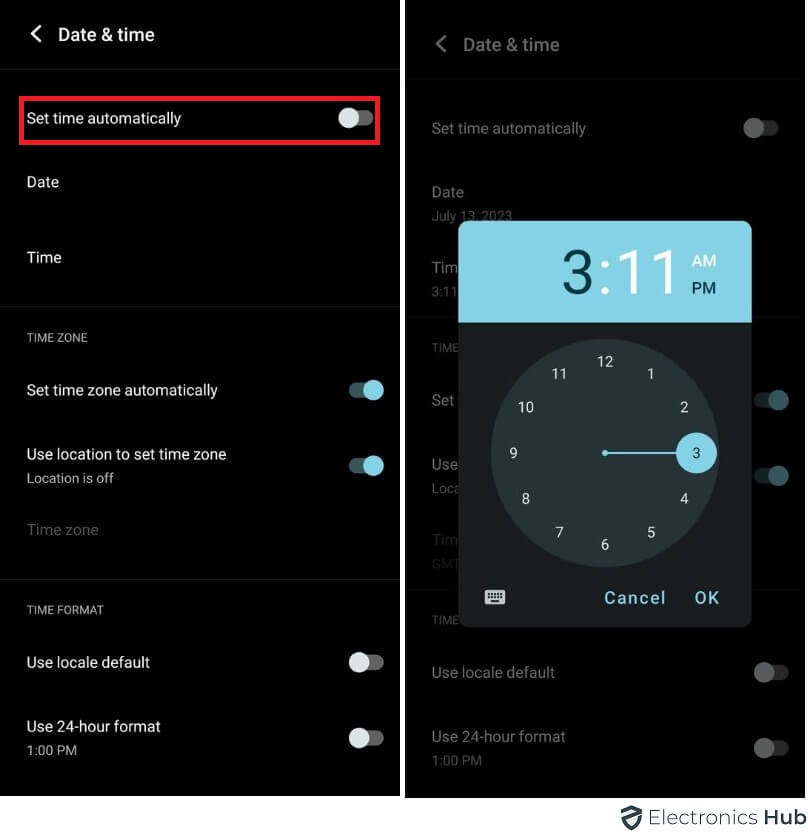 date & time for google play 2