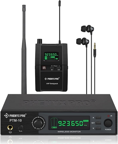  Levusu Pro UHF Dual Wireless in-Ear Monitor System with  Earphone,180Ft, Rack Mount, Professional IEM Stereo System Transmitter and  Beltpack for Studio, Band Rehearsal, Live Performance (2 Bodypack) :  Musical Instruments