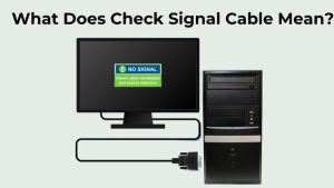 What Does Check Signal Cable Mean