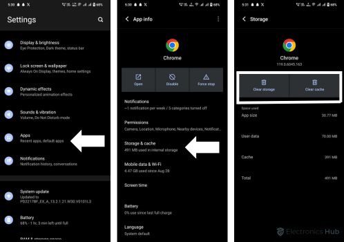 Clear Browser Cache and Cookies on android