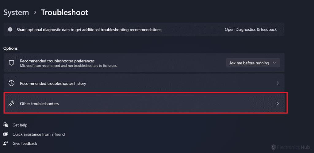 Other Troubleshooter