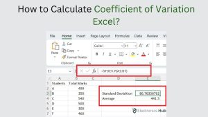 How to Calculate Coefficient of Variation Excel