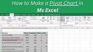 How to Make a Pivot Chart in Ms Excel