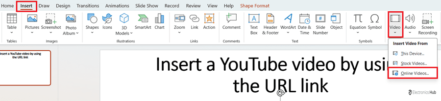 How to add youtube video in powerpoint