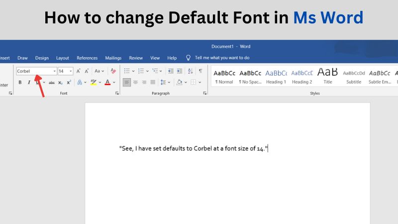 How to Change Default Font in Word - Overview of default font in Word