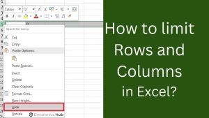 How to limit Rows and Columns in Excel
