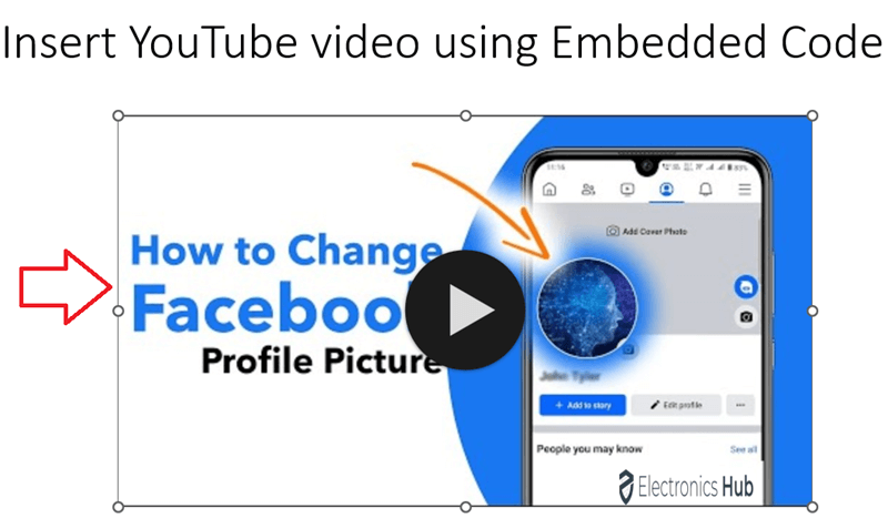 Insert a YouTube video by using the Embed Code
