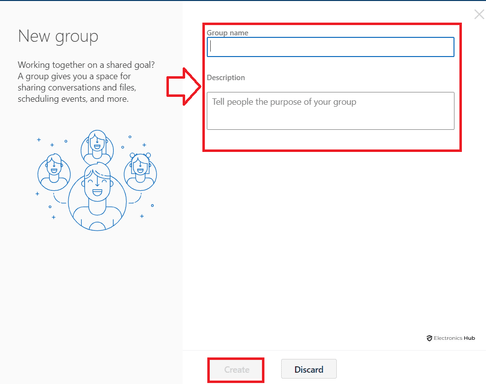 Outlook Group name and description