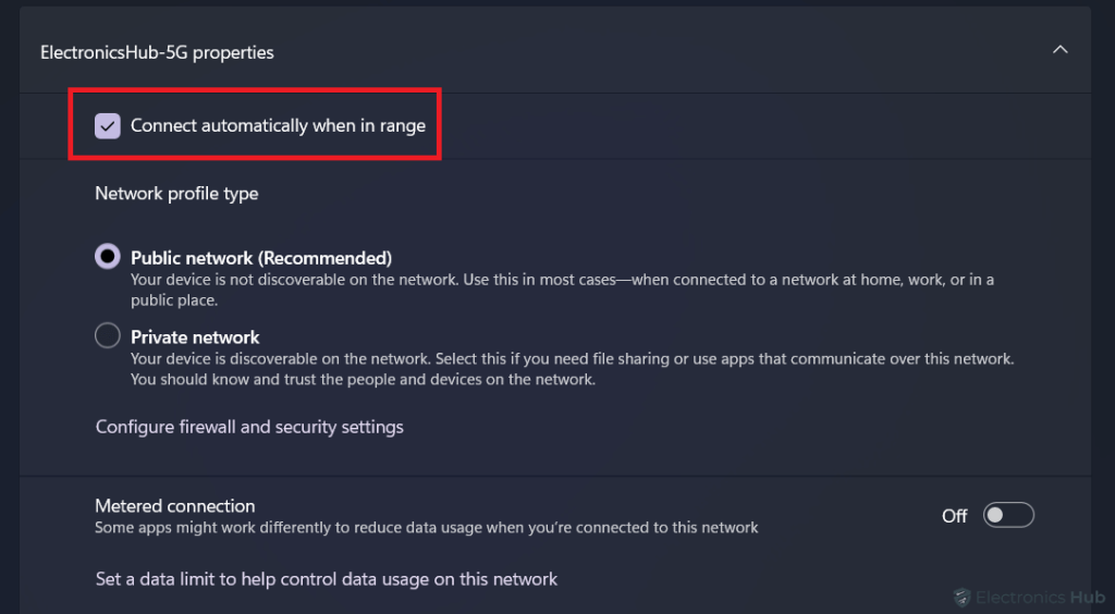 Connect automatically when in range
