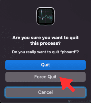 click on Force Quit