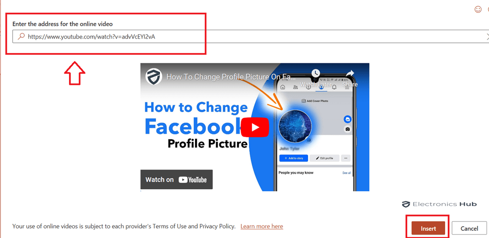 insert video url in powerpoint