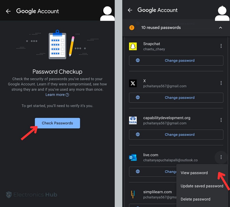 password revoke in google account