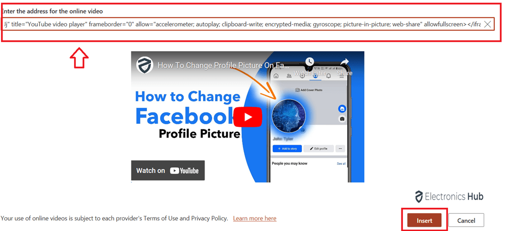 paste embeded code in powerpoint