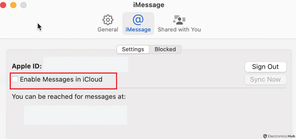 Enable Messages in iCloud
