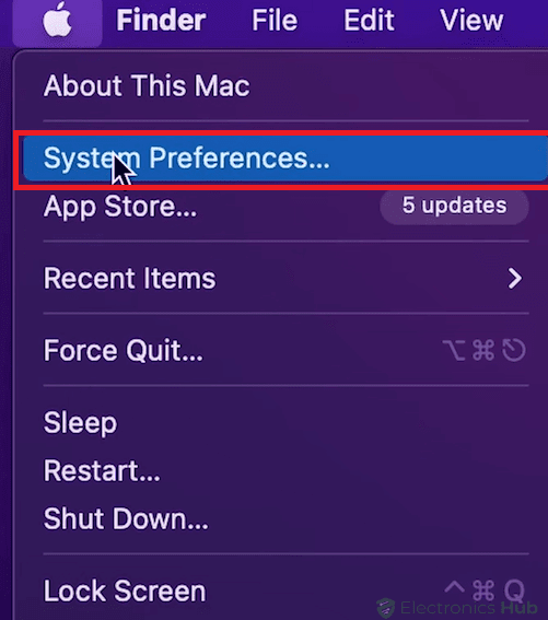 System Preferences.