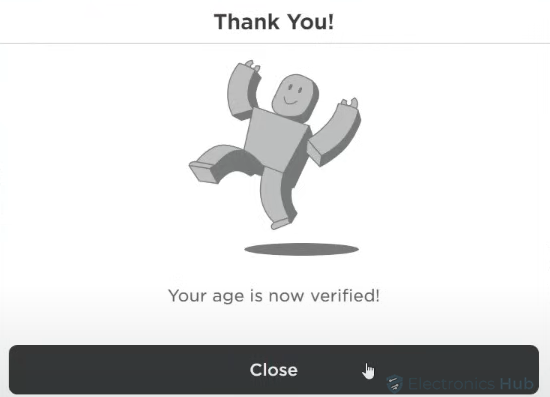 Your age is now verified