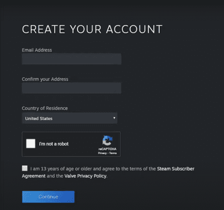 Create a Free Account