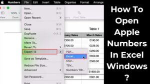 How To Open Apple Numbers In Excel Windows