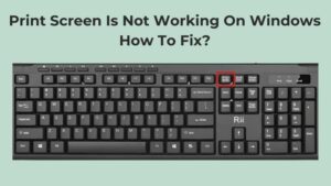 Print Screen Is Not Working On Windows - How To Fix