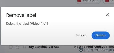 how do you delete a label in gmail