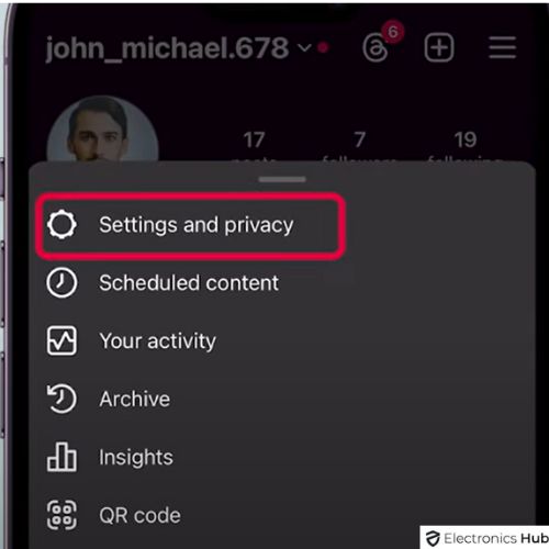 Tap on Settings & Privacy to know the accounts linked to phone number