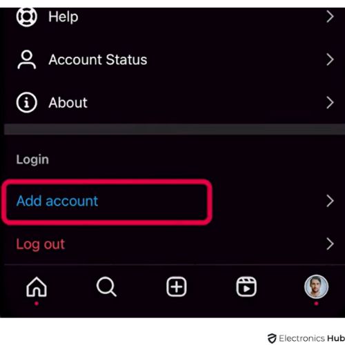 Tap on log out option to see which accounts are linked to phone number