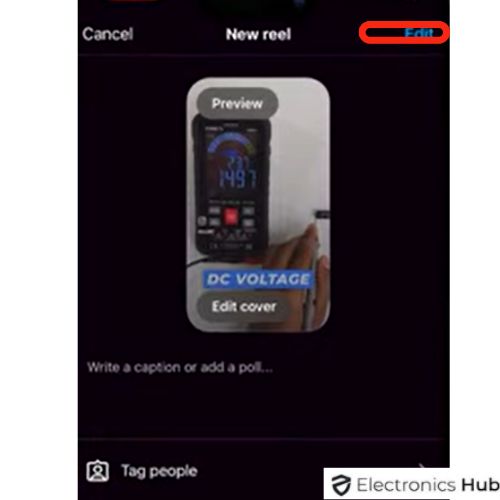 Select the Drafted Reel and tap Edit to save it to your camera roll