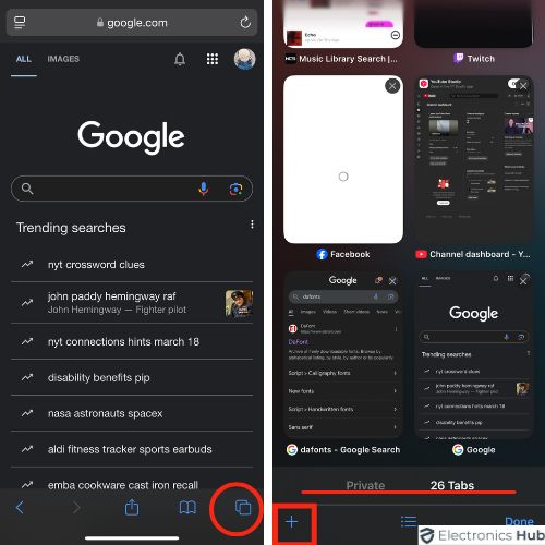 Open Incognito in Safari on Apple Devices