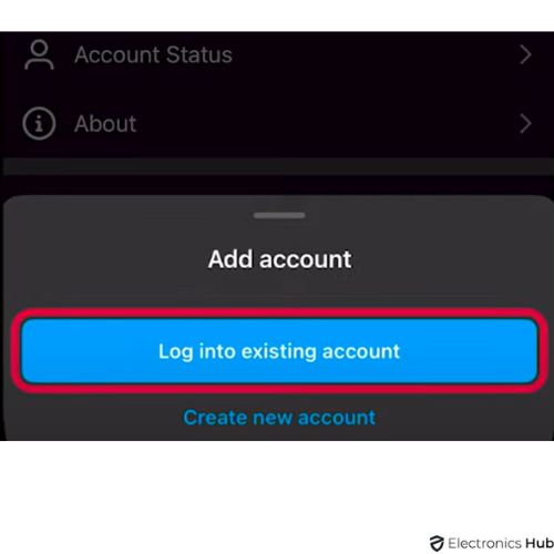 Log out of the Existing Instagram Account