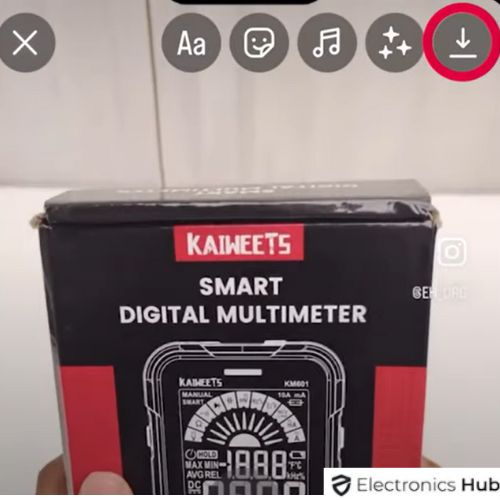 Download the Instagram Reel to save it to Camera Roll