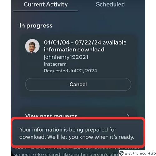 Instagram Send you the information to Email