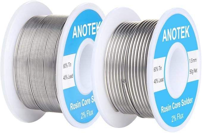 thumbnail image 2 of Tin Lead Rosin Core Solder Wire For Electrical Soldering Content 1 8 Solder Flux Sn60 Pd40 0 6mm 50g 2 of 13