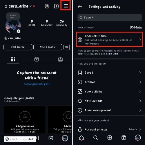 Account centre to download-how to delete an instagram account