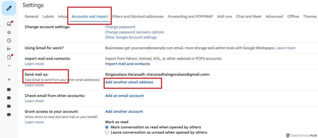 how can change my email address