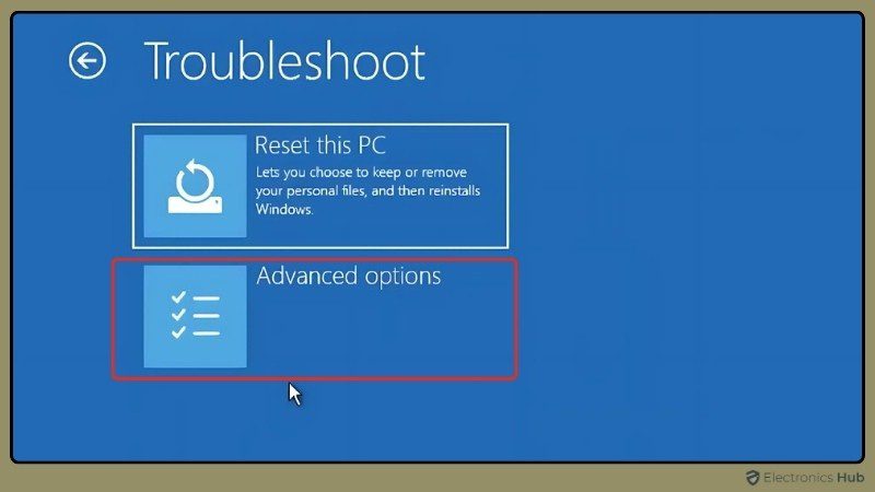 Advanced options-safe mode with networking
