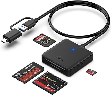 BENFEI 4in1 USB-C To SD Micro SD MS CF Card Reader