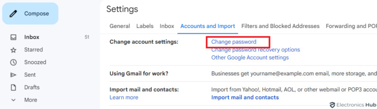 Change Password-Gmail