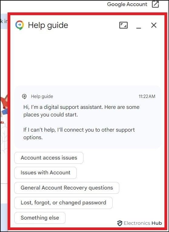 Chat window-how to contact gmail support