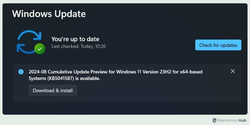 Check for Updates-file explorer not working