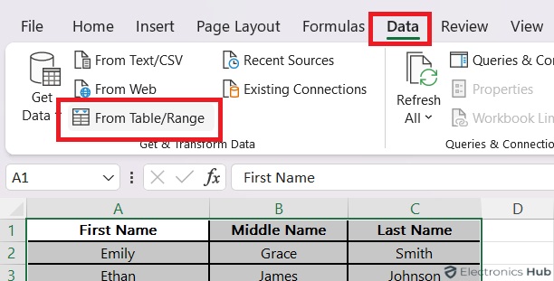 Choose From Table or Range - Combine Text in Excel