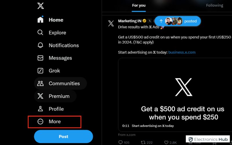 Click on More-Archive Tweets