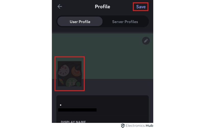 Click on Save - Discord Avatar Invisible