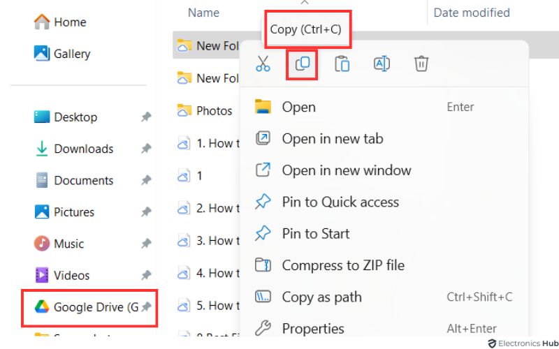 Copy google drive folder