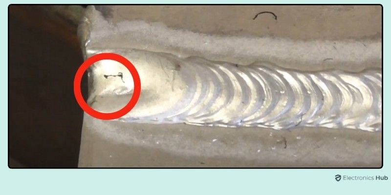 Cratering-porosity defect in welding