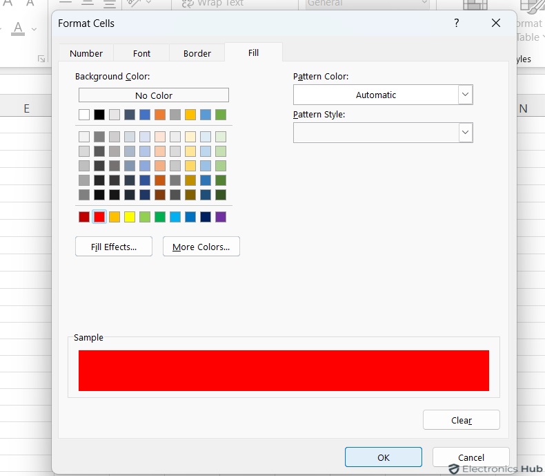 Set Color Format - Drop-down List With Color