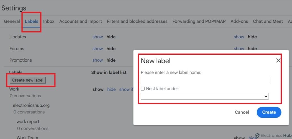 Use Labels For Sorting Emails In Gmail