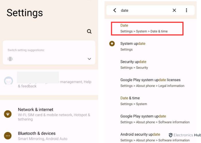 Phone Current Date and Time - Gmail