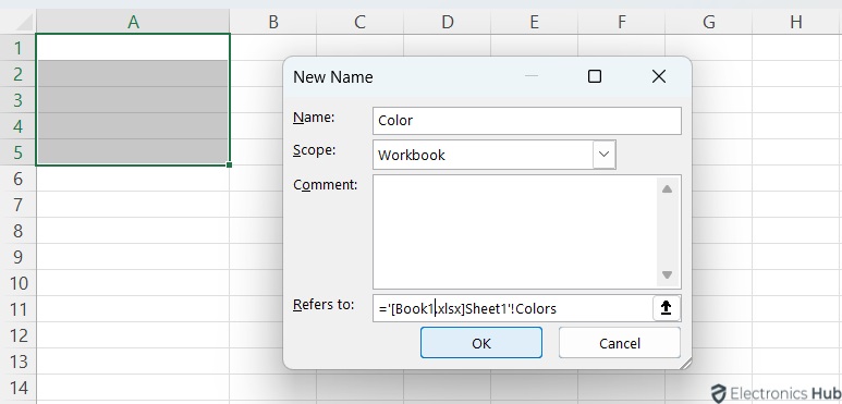 Name your reference - Drop-down From Another Workbook