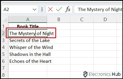 Enter Edit Mode-excel wrap text